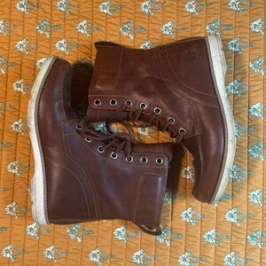 Timberland Leather boots, cognac brown
